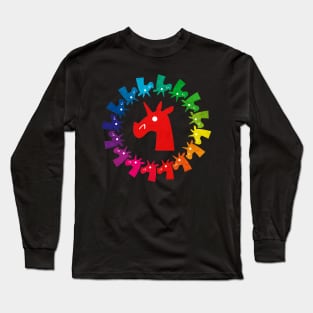 Color Me Rainbow Unicorn Long Sleeve T-Shirt